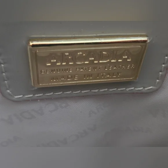 Arcadia bag Light Gray Patent Leather Tote Bag - Picture 10 of 13